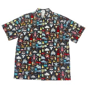 Disney Wonderground Jerrod Maruyama "Kingdom of Cute" Button Up Camp Shirt